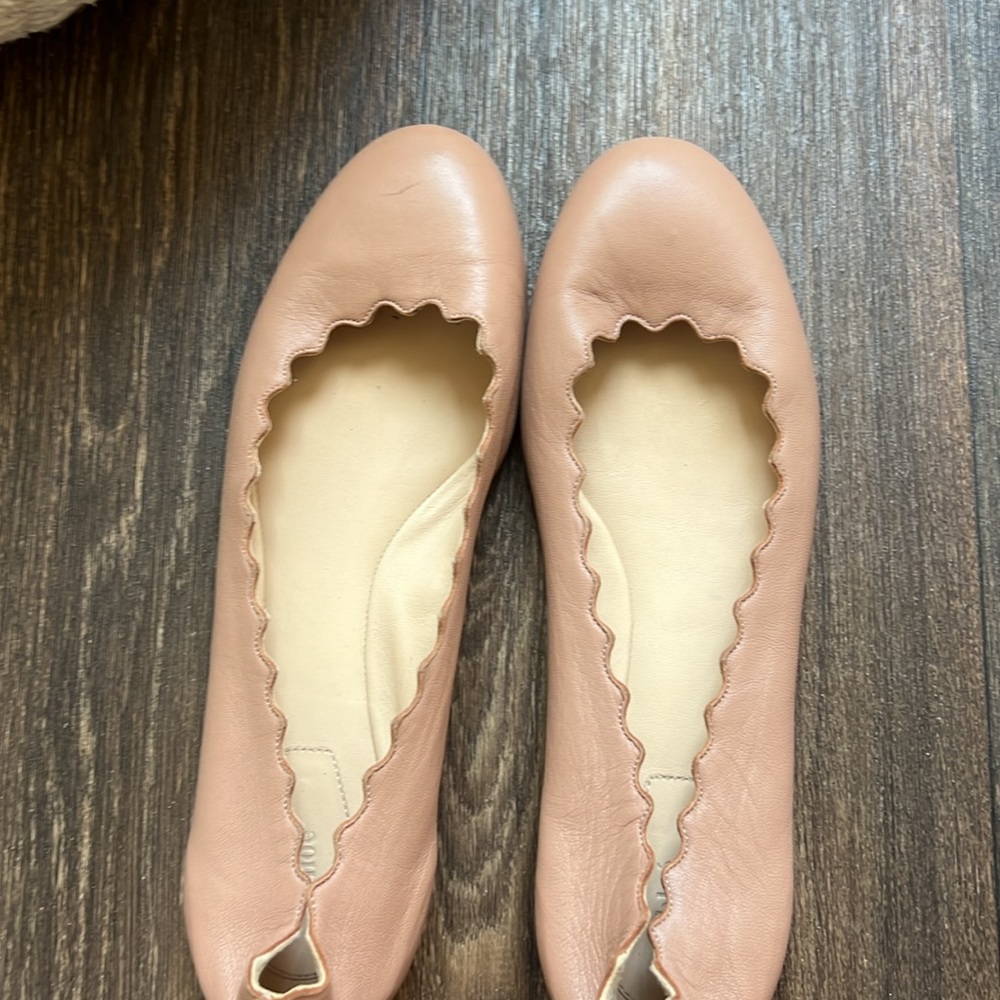 Chloe Lauren scalloped leather ballet flats - Picture 8 of 10